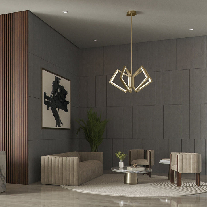 ACADIA 30" LED Chandelier -3000k- Aged Brass