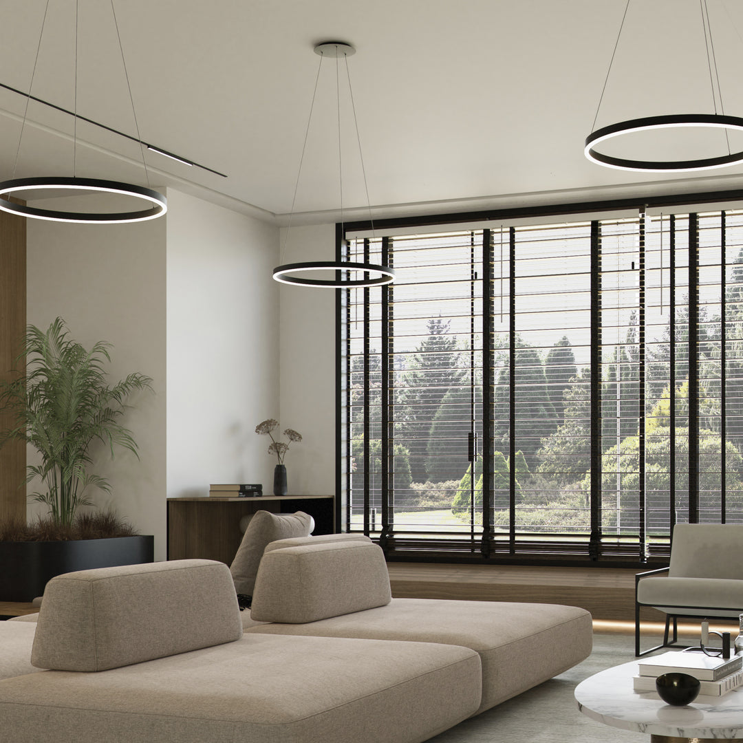 CIRCULO 24" Pendant -3000k- Black
