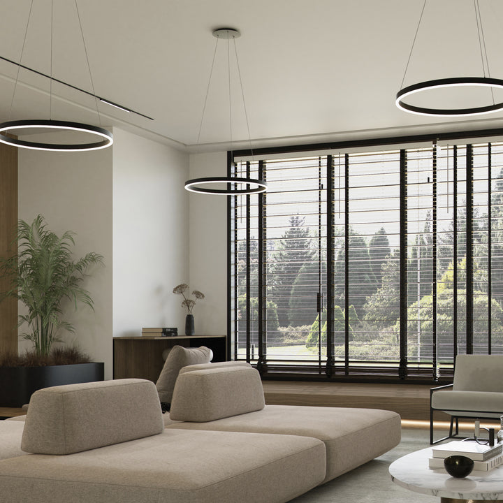 CIRCULO 24" Pendant -3000k- Black