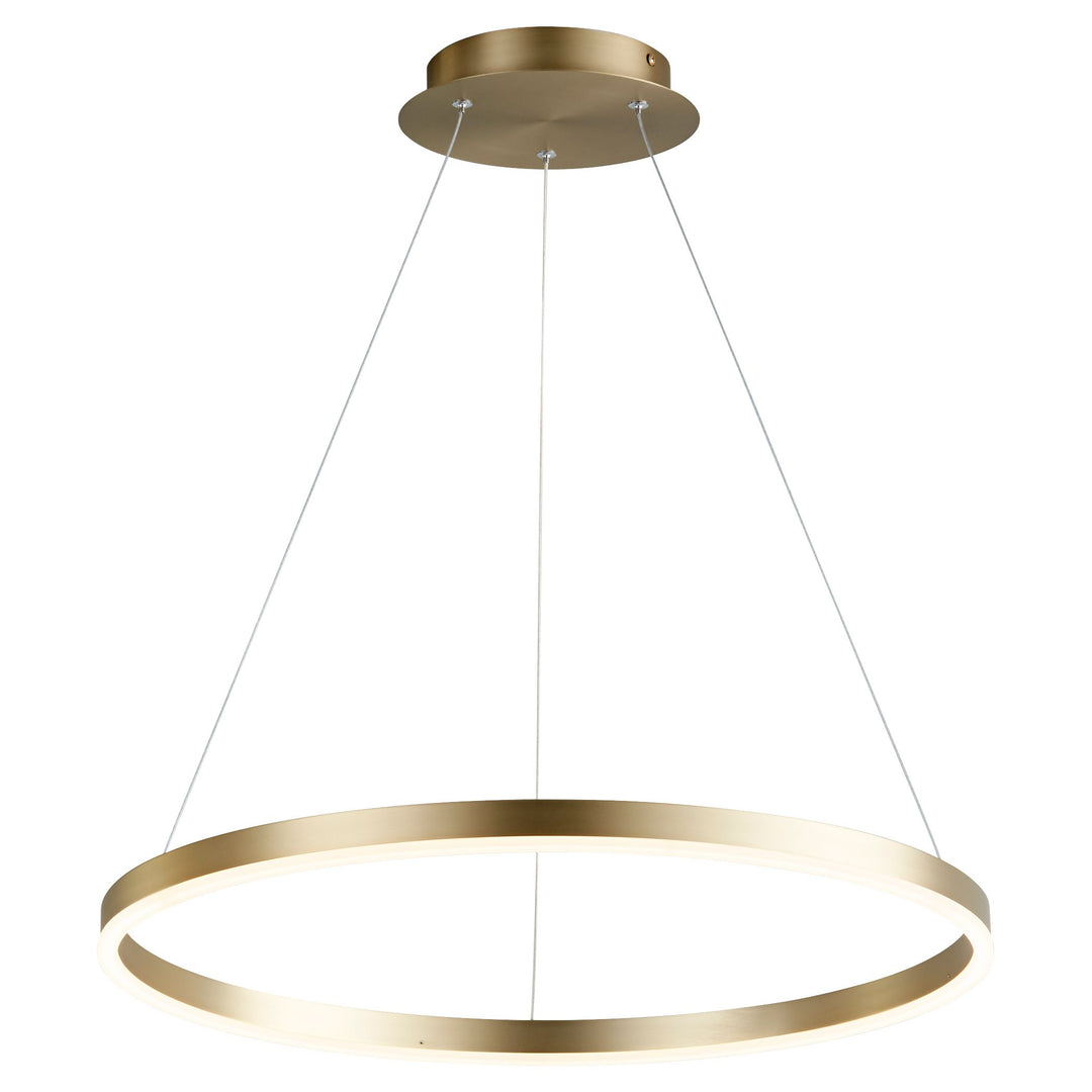 CIRCULO 24" Pendant -3000k- Aged Brass