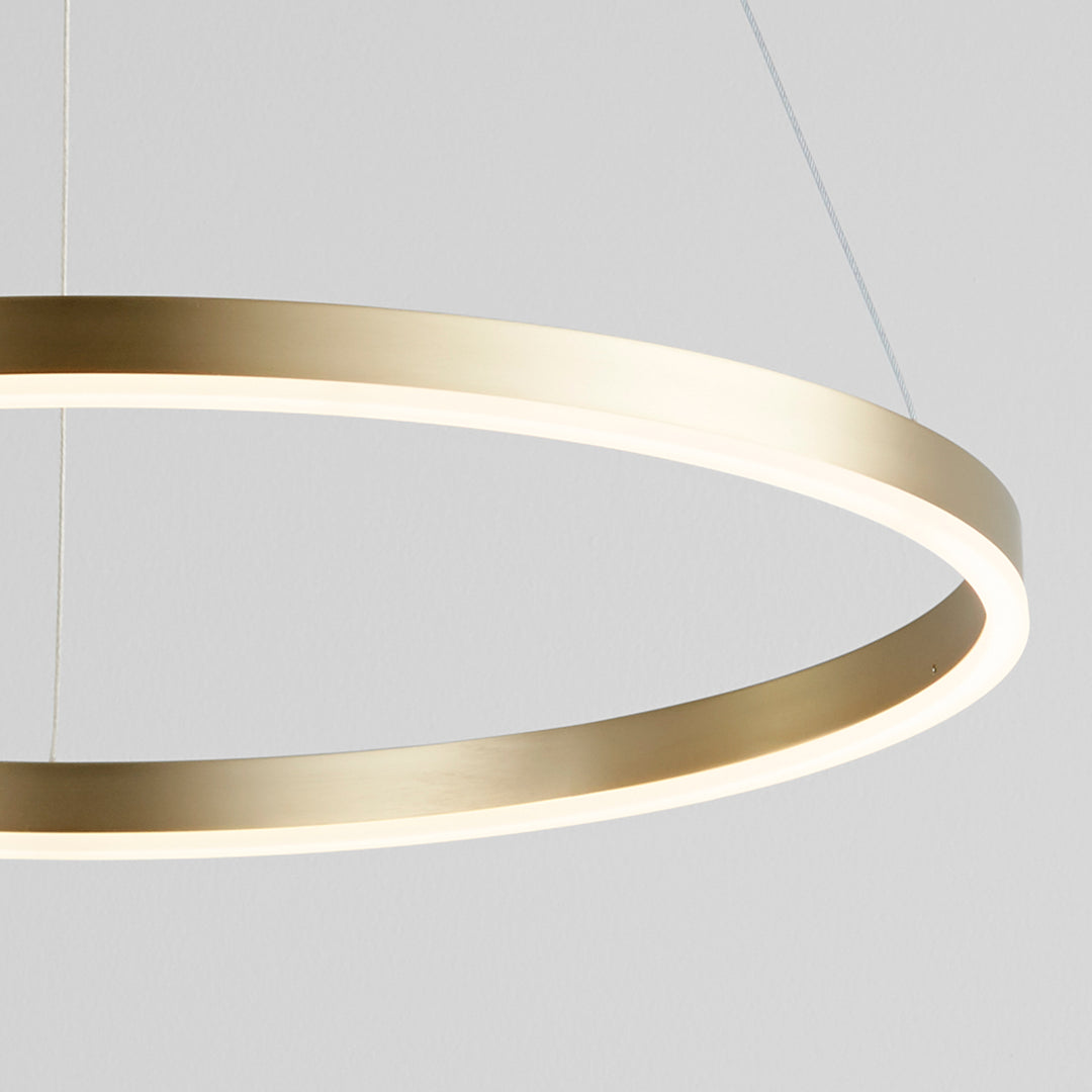 CIRCULO 24" Pendant -3000k- Aged Brass