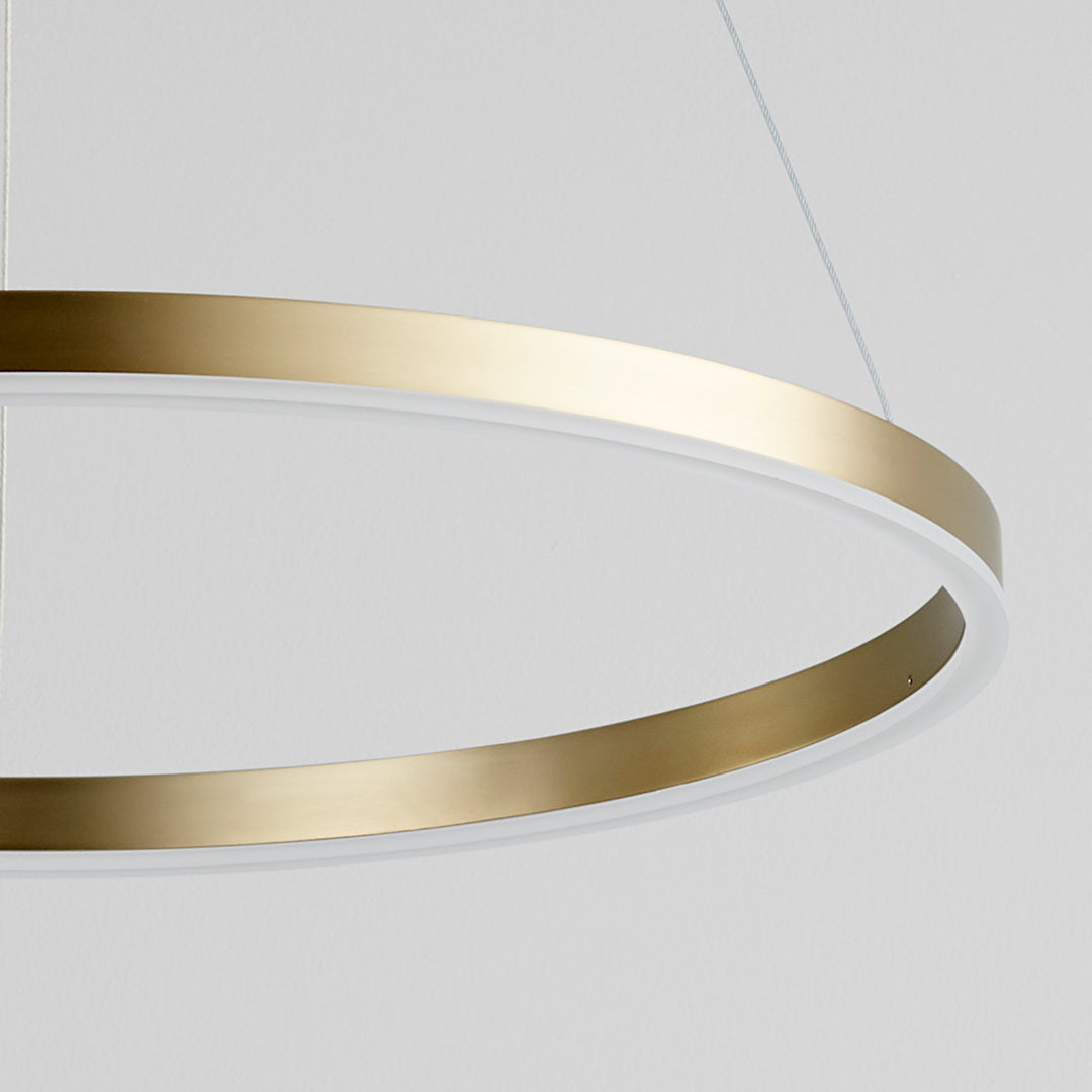 CIRCULO 24" Pendant -3000k- Aged Brass