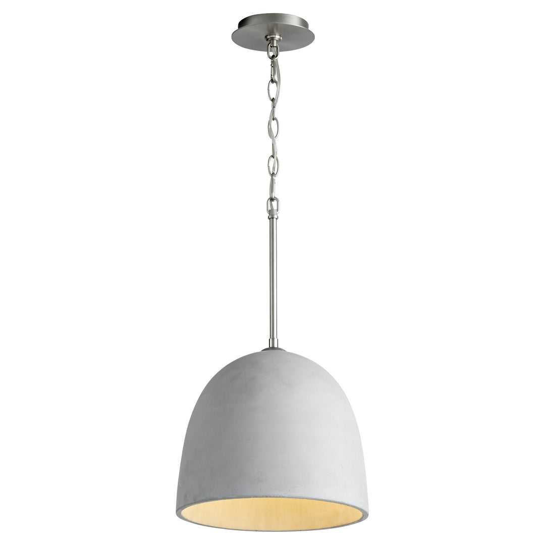 DUNE 12" Pendant - Gray/Satin Nickel