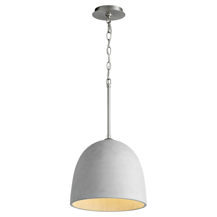 DUNE 12" Pendant - Gray/Satin Nickel