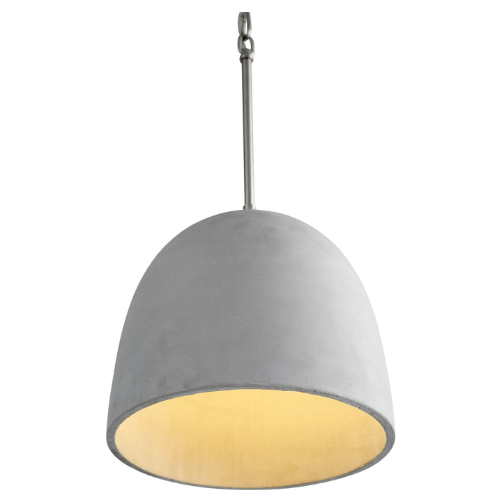 DUNE 12" Pendant - Gray/Satin Nickel