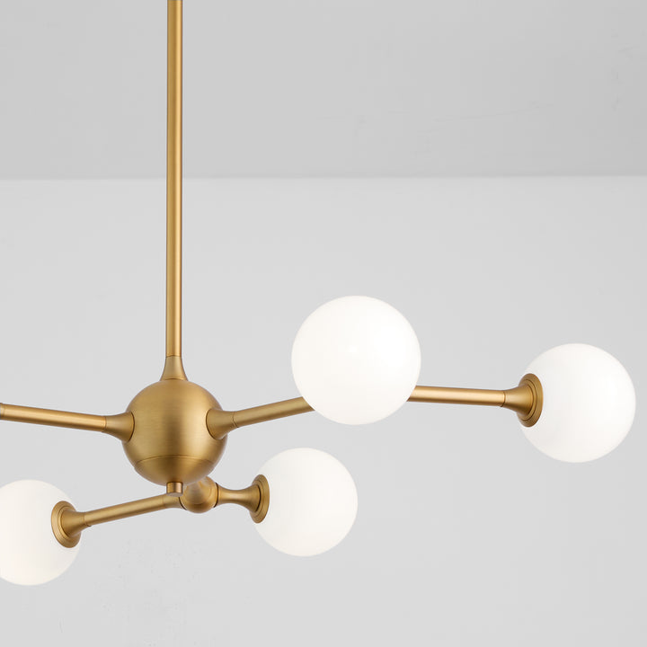 ORBE Six Light 5CCT Chandelier - Brushed Brass