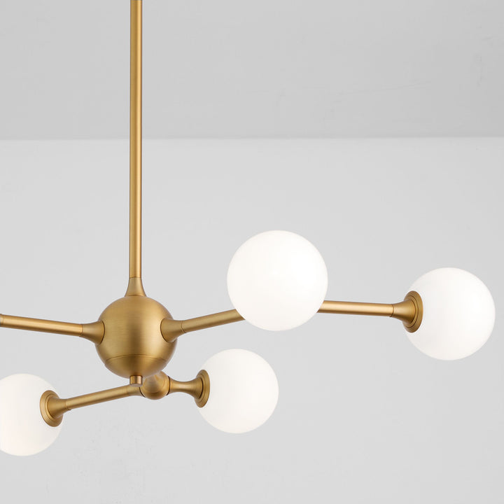ORBE Six Light 5CCT Chandelier - Brushed Brass