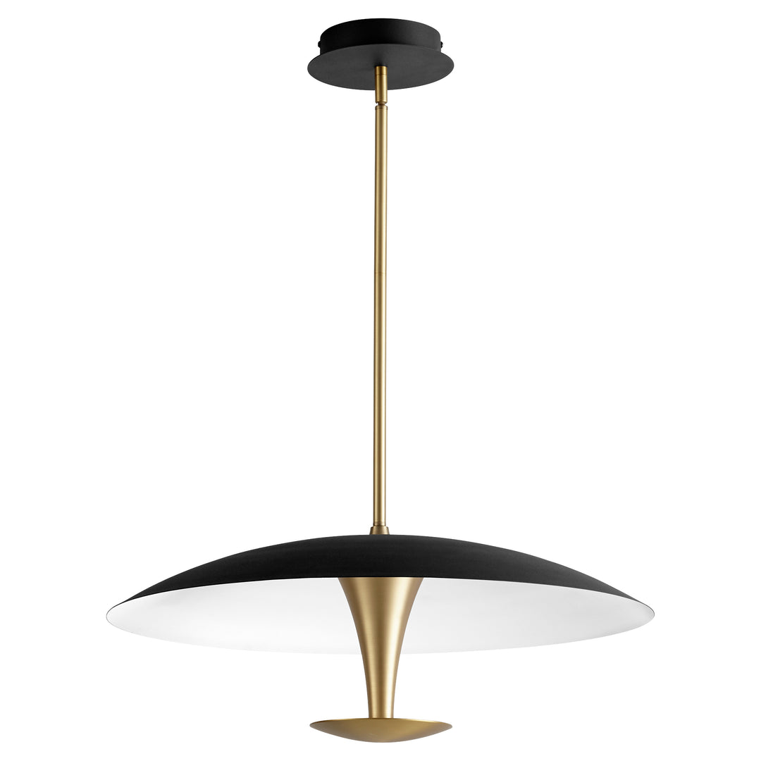 SPACELY 26" Pendant -3000k- Black/Aged Brass
