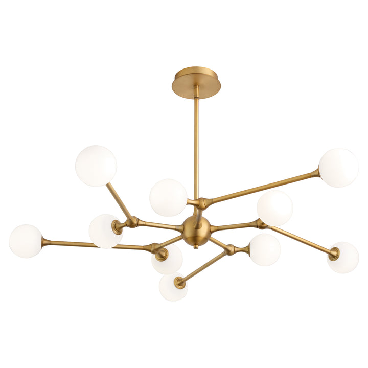 ORBE Ten Light 5CCT Chandelier - Brushed Brass