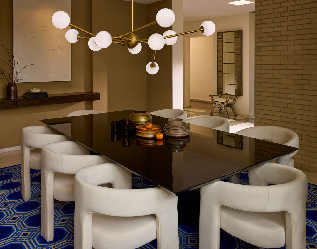 ORBE Ten Light 5CCT Chandelier - Brushed Brass