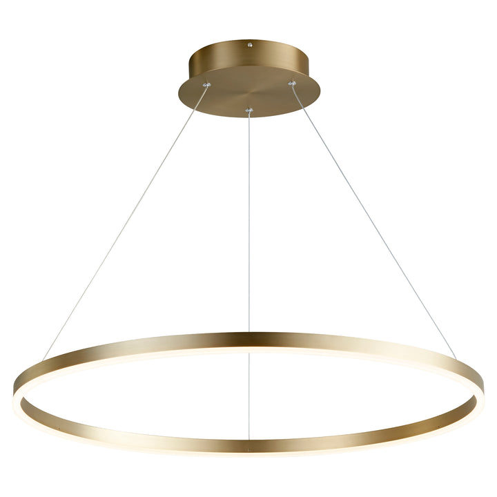CIRCULO 32" Pendant -3000k- Aged Brass