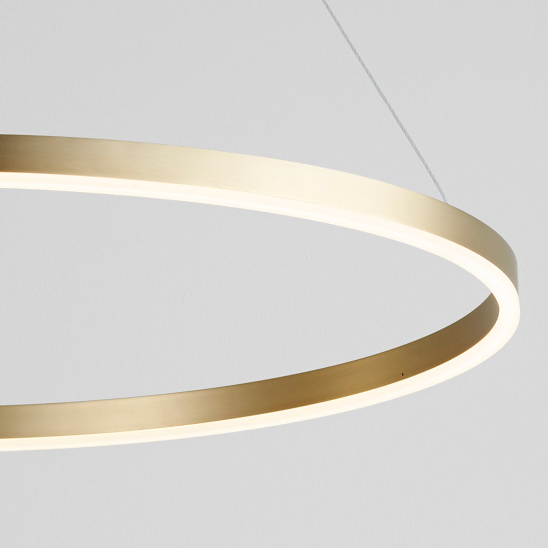 CIRCULO 32" Pendant -3000k- Aged Brass