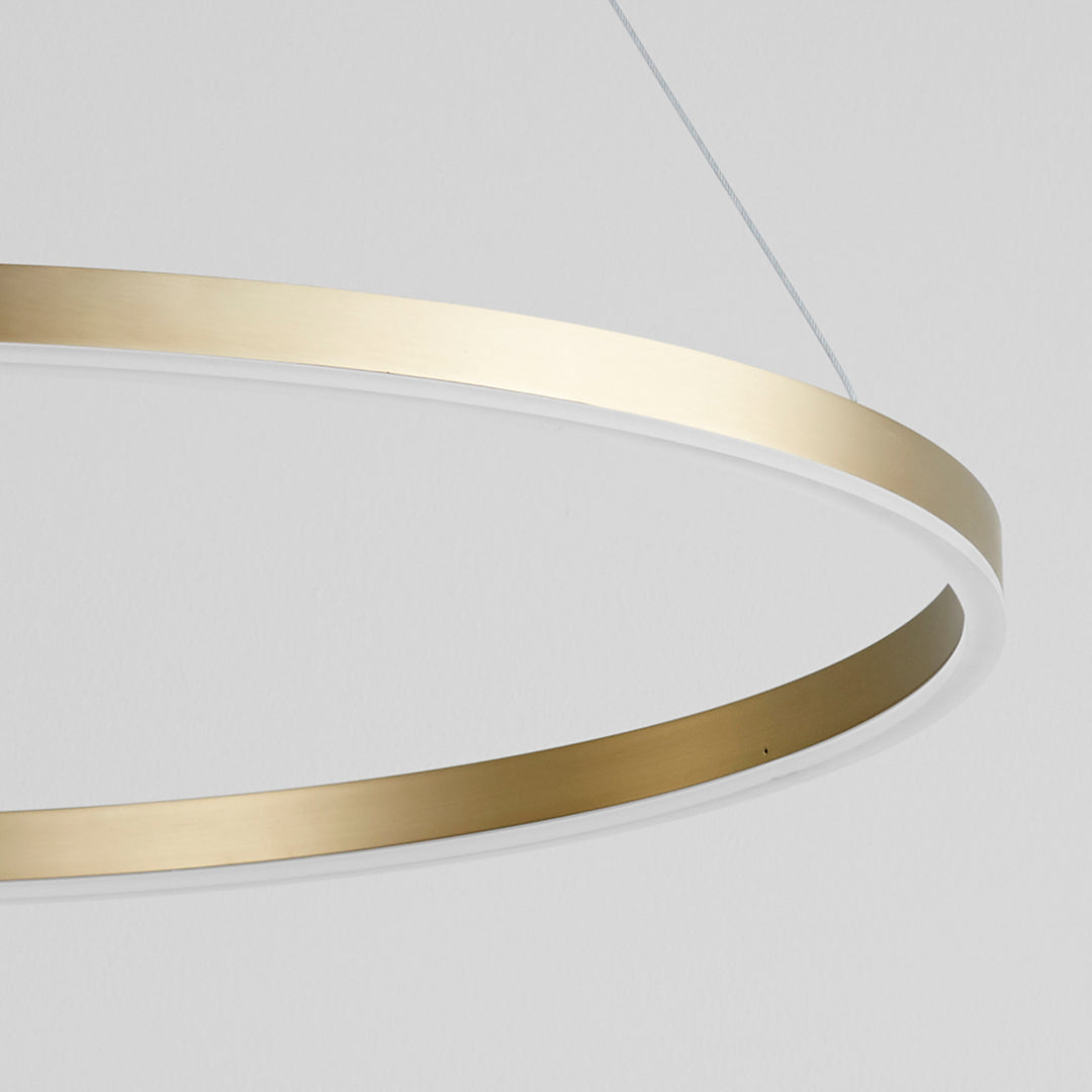 CIRCULO 32" Pendant -3000k- Aged Brass