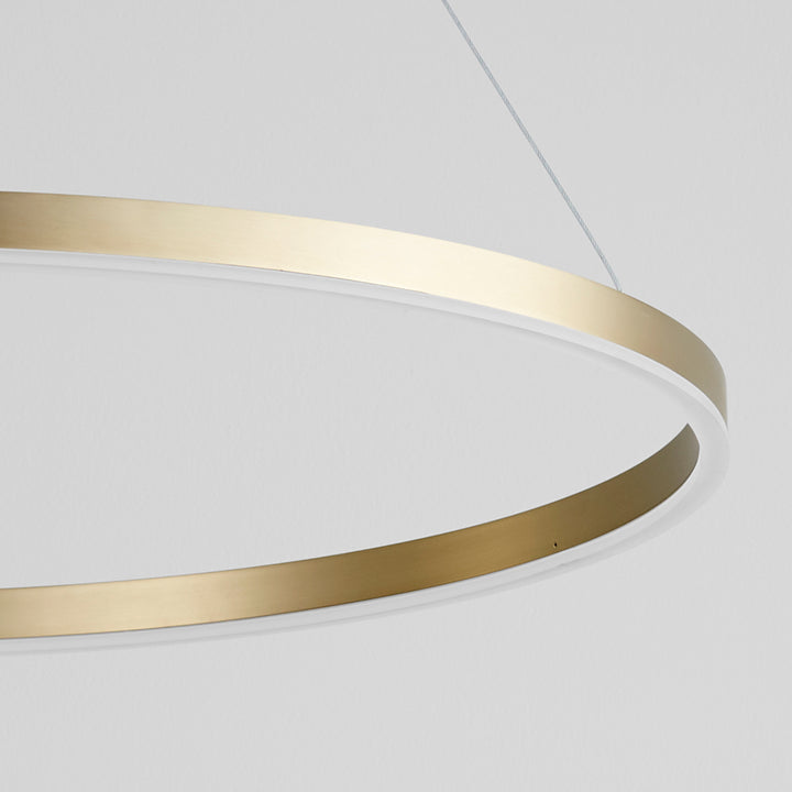 CIRCULO 32" Pendant -3000k- Aged Brass
