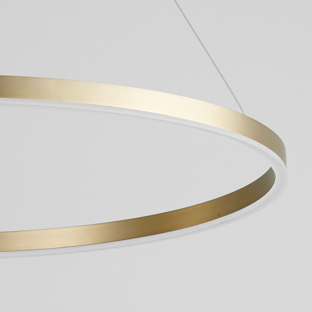 CIRCULO 32" Pendant -3000k- Aged Brass