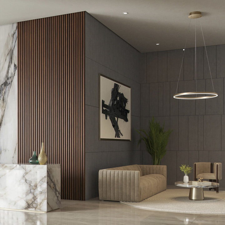 CIRCULO 32" Pendant -3000k- Aged Brass
