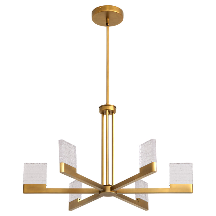 GAMMA 6 Light 5CCT LED Chandelier - Brushed Brass