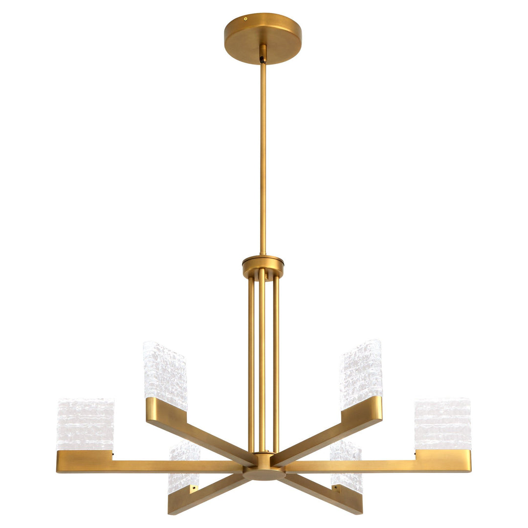 GAMMA 6 Light 5CCT LED Chandelier - Brushed Brass