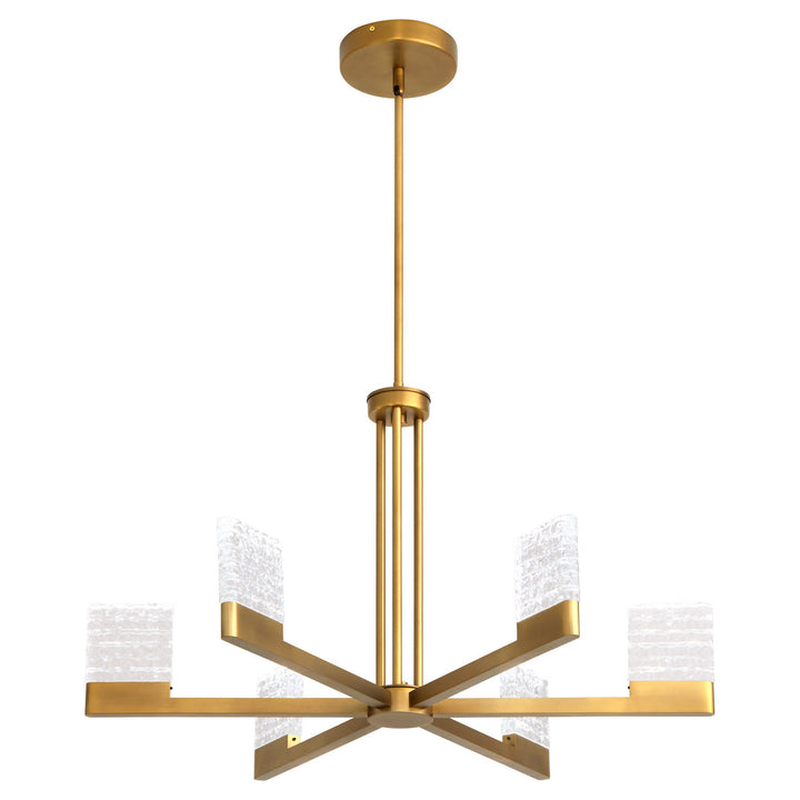 GAMMA 6 Light 5CCT LED Chandelier - Brushed Brass