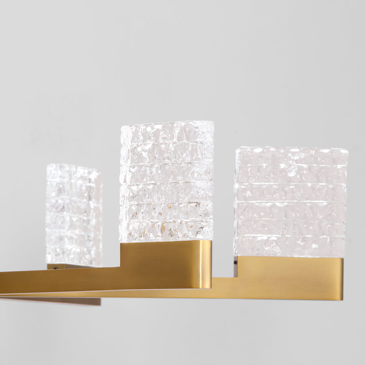 GAMMA 6 Light 5CCT LED Chandelier - Brushed Brass