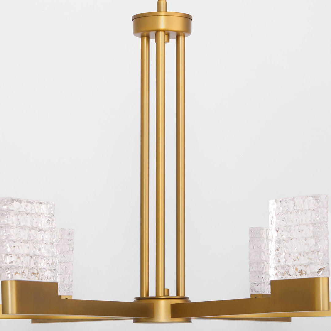 GAMMA 6 Light 5CCT LED Chandelier - Brushed Brass