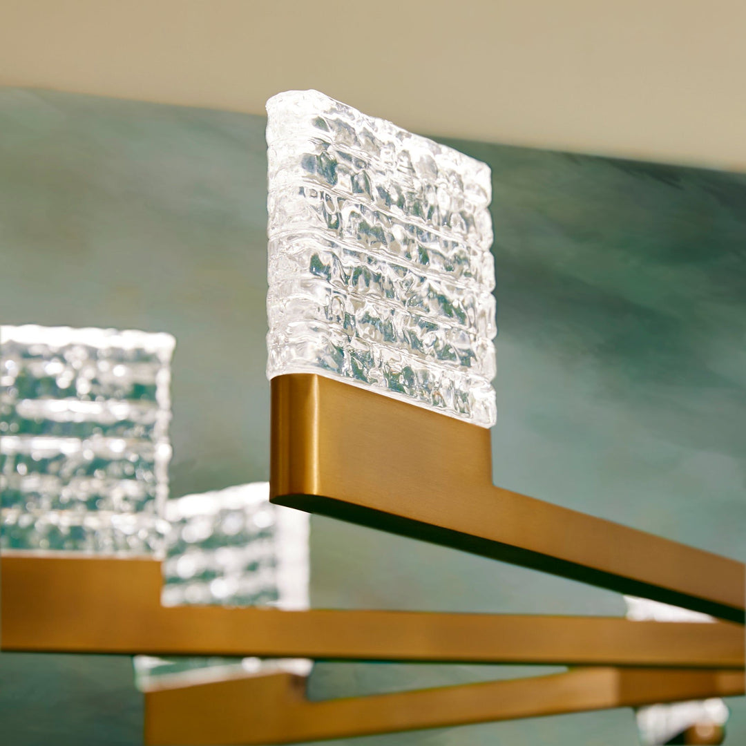 GAMMA 6 Light 5CCT LED Chandelier - Brushed Brass