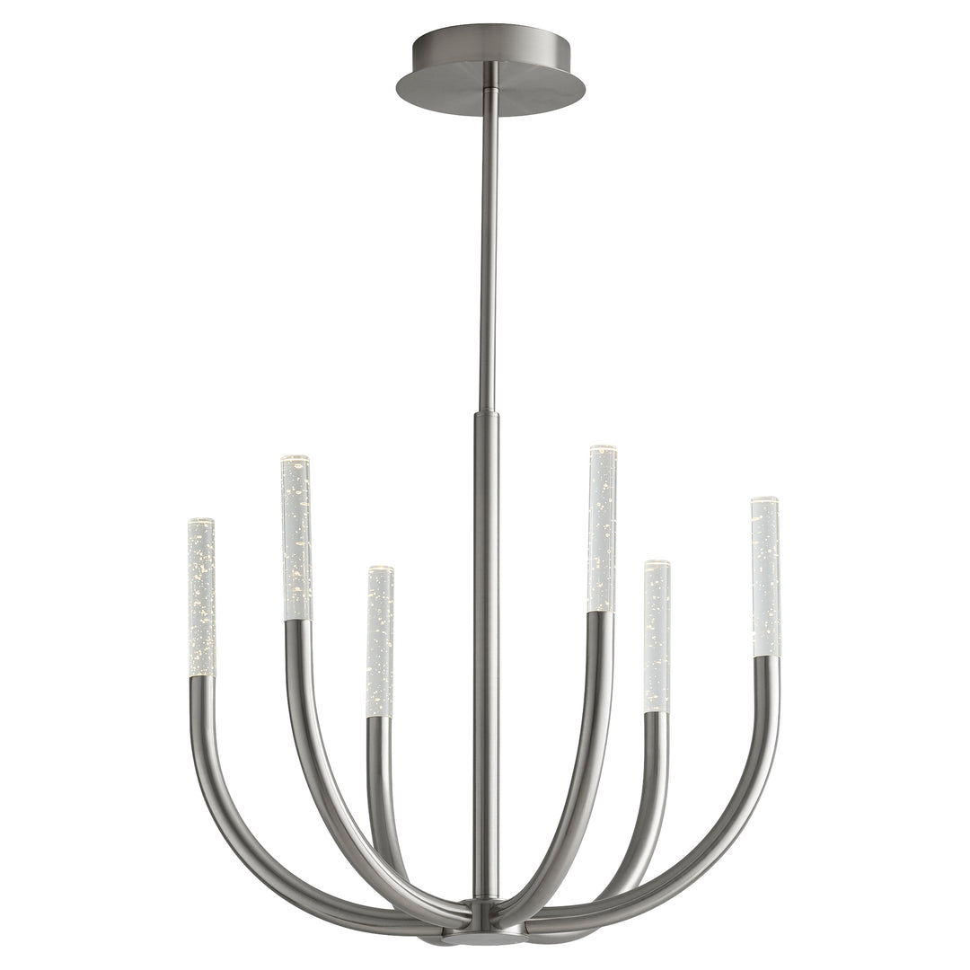 PRESTO! Six Light Chandelier -3000k- Satin Nickel
