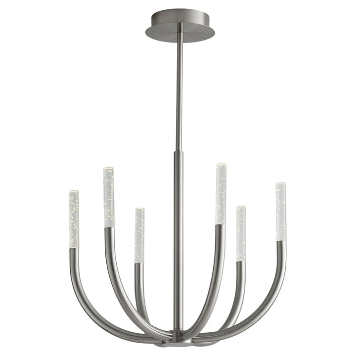 PRESTO! Six Light Chandelier -3000k- Satin Nickel