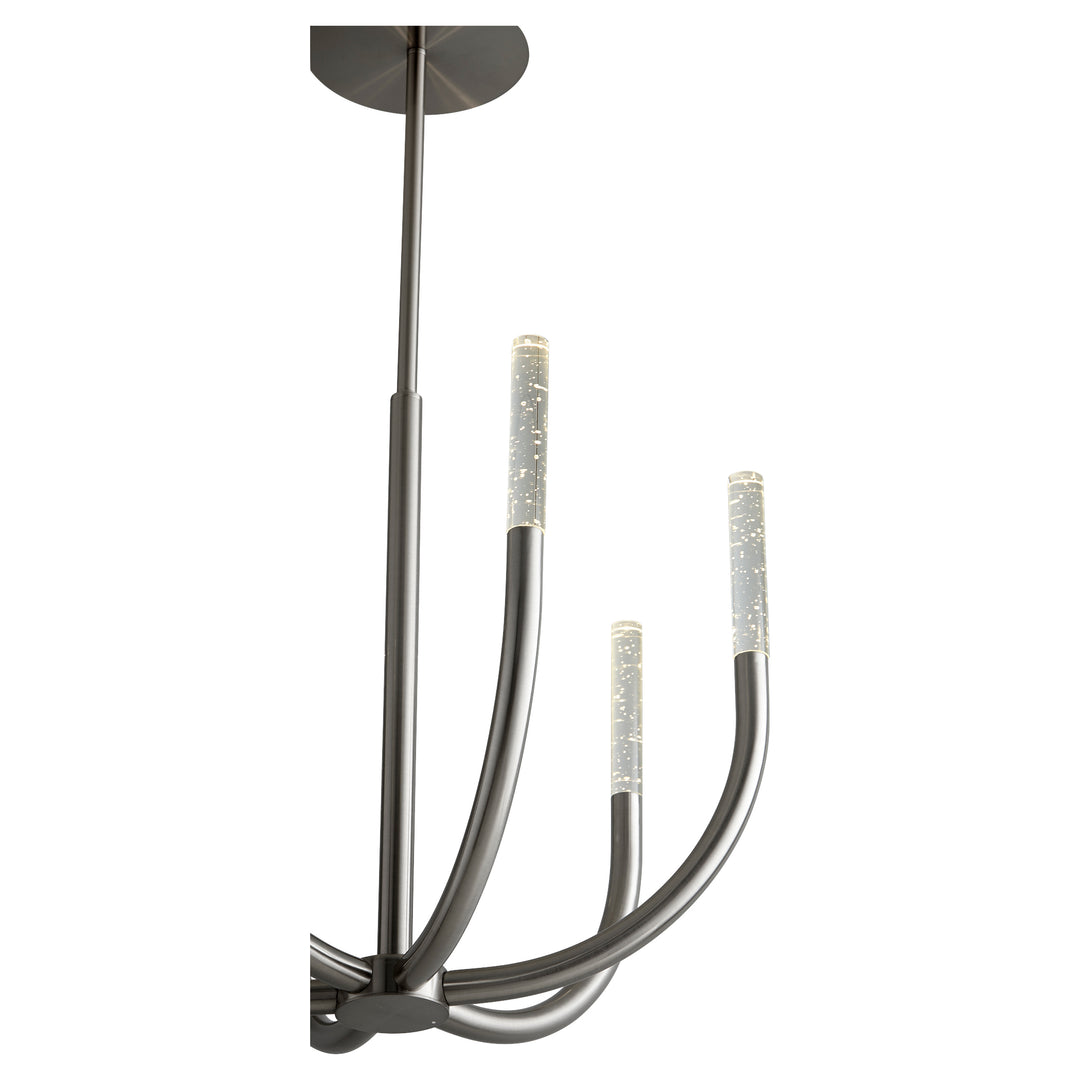 PRESTO! Six Light Chandelier -3000k- Satin Nickel
