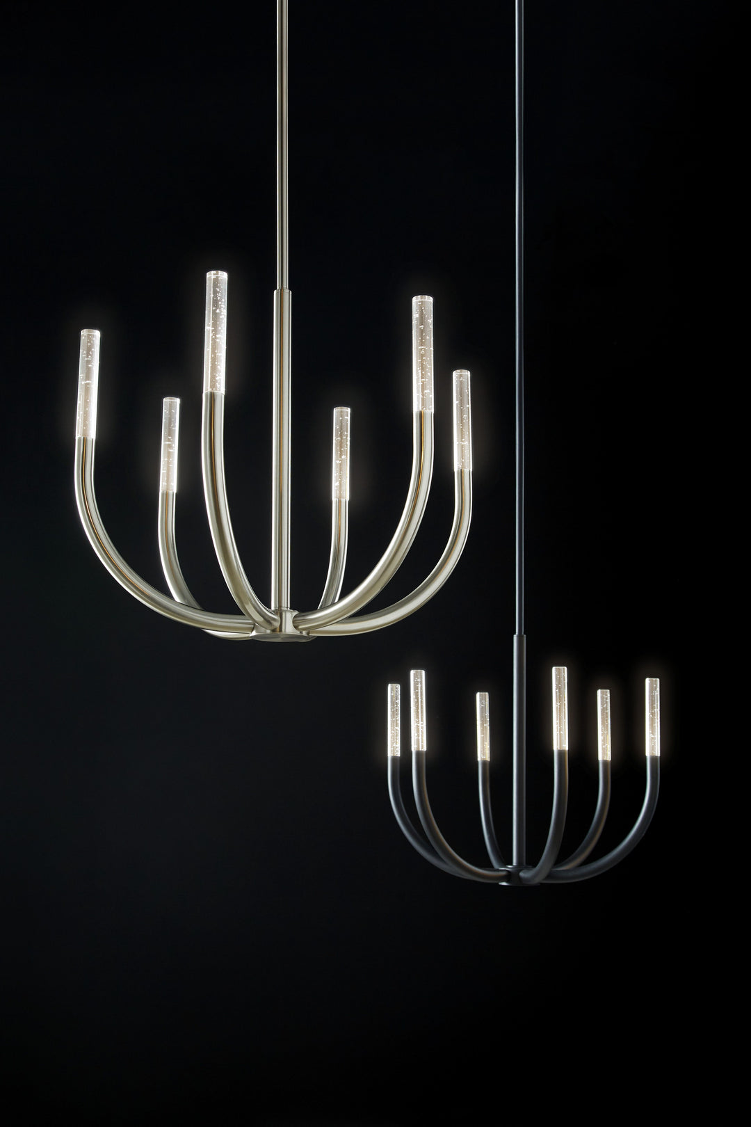 PRESTO! Six Light Chandelier -3000k- Satin Nickel