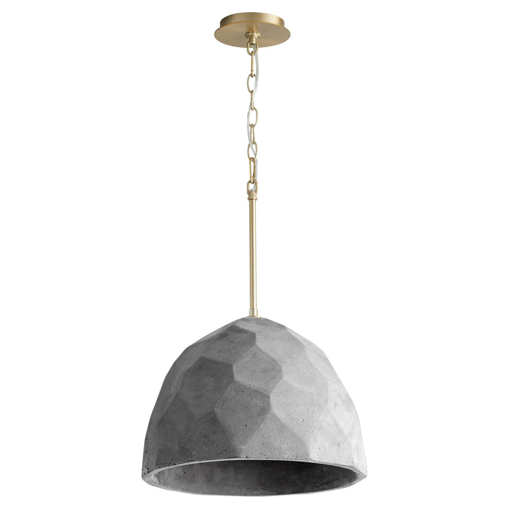 MARIA 16" Pendant - Dark Gray/Aged Brass