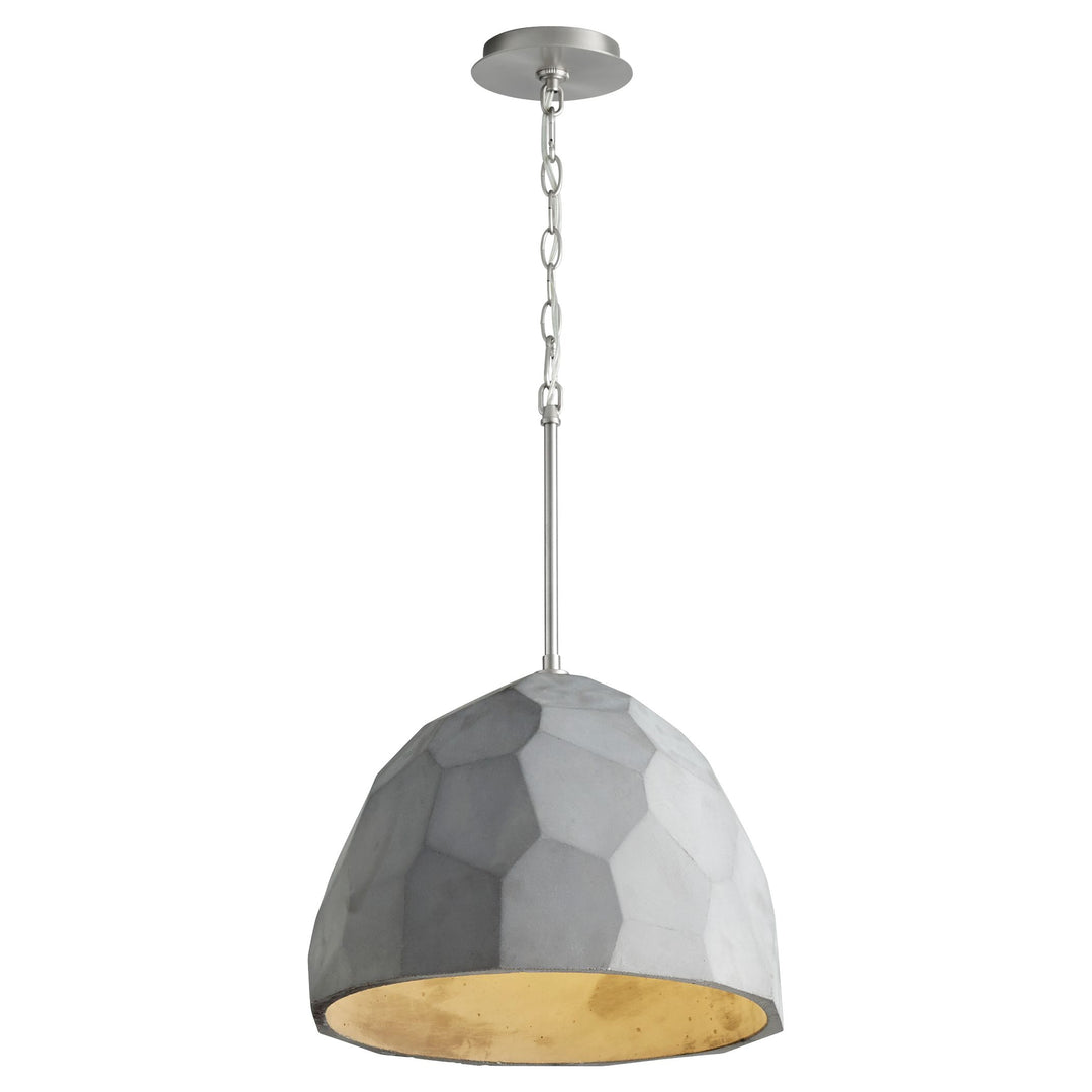 MARIA 16" Pendant - Gray/Satin Nickel