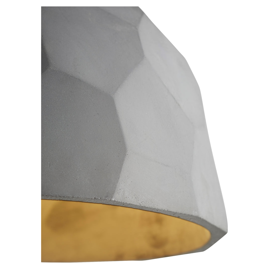 MARIA 16" Pendant - Gray/Satin Nickel