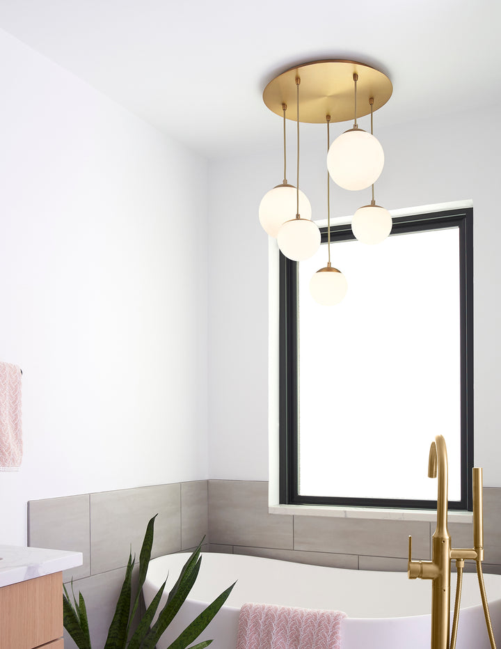 LUNA 12" Pendant -3000k- Aged Brass