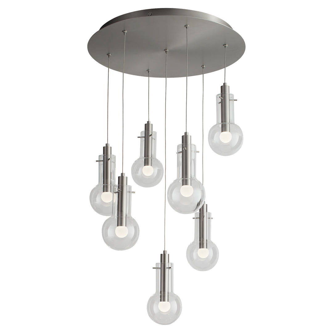PRIMO Seven Light Pendant -3000k- Satin Nickel