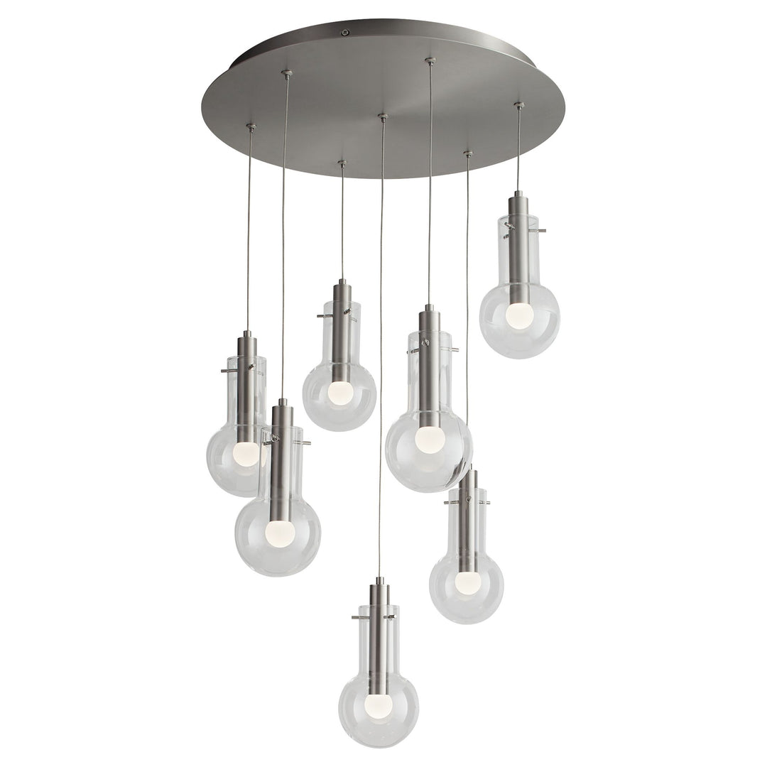 PRIMO Seven Light Pendant -3000k- Satin Nickel