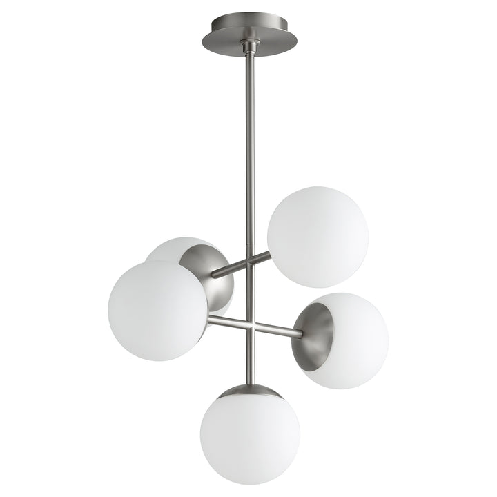 NEBULA 6" Five Light Pendant -3000k- Satin Nickel