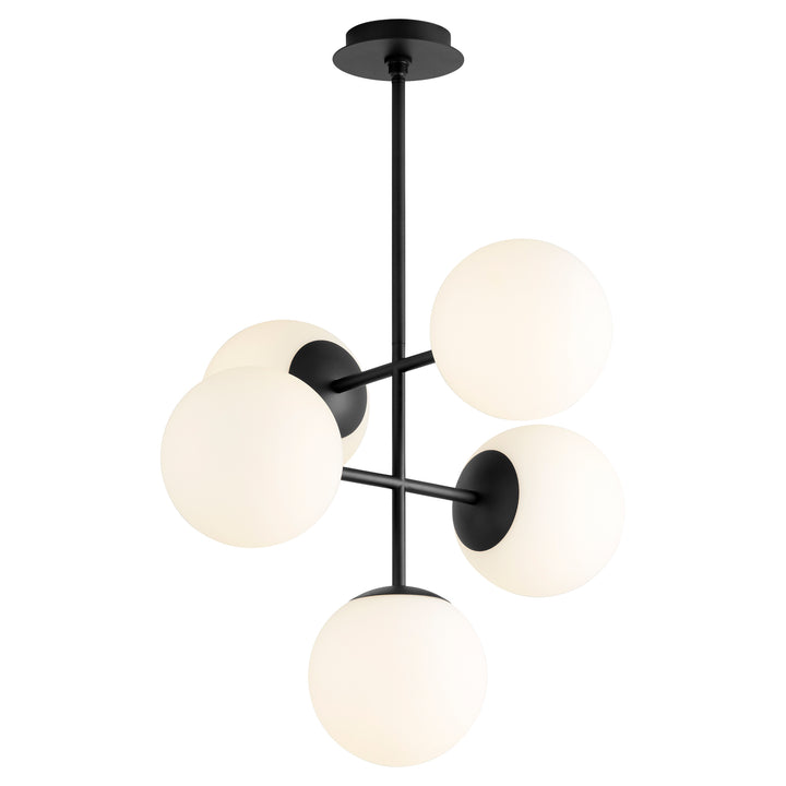 NEBULA 8" Five Light Pendant -3000k- Black