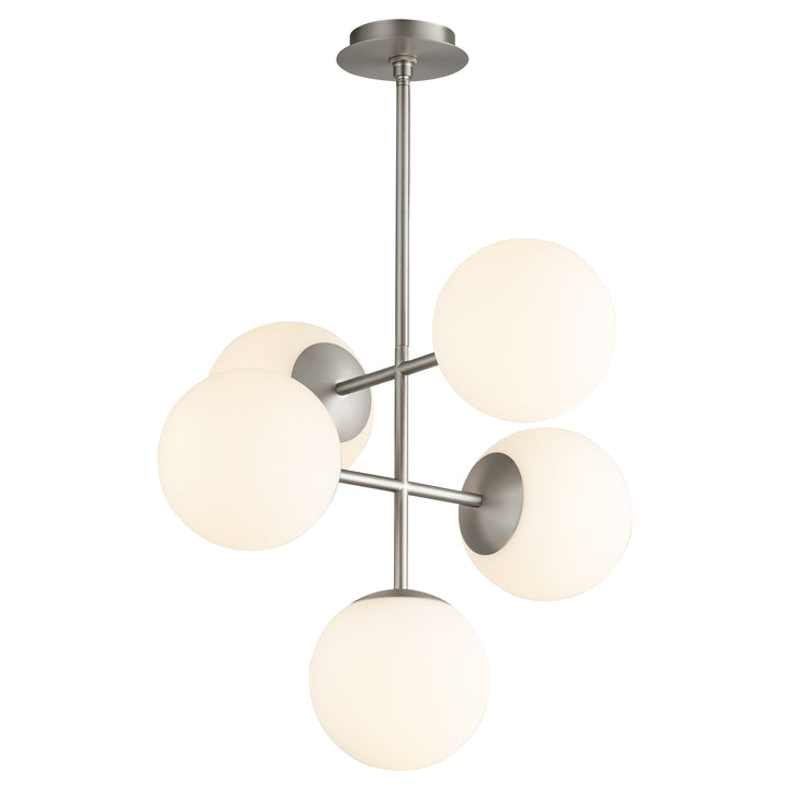 NEBULA 8" Five Light Pendant -3000k- Satin Nickel