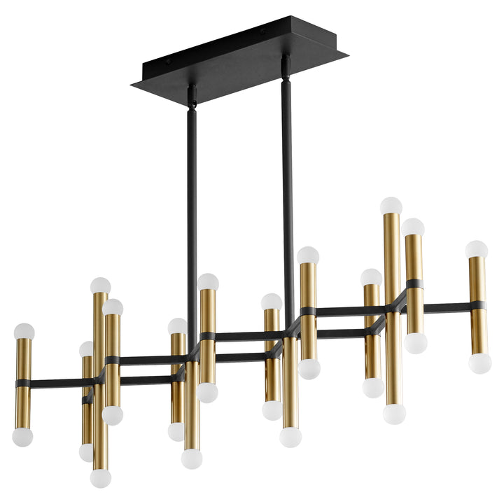 NERO 7.38" Twenty-Six Light Linear  -3000k-  Black/Aged Brass