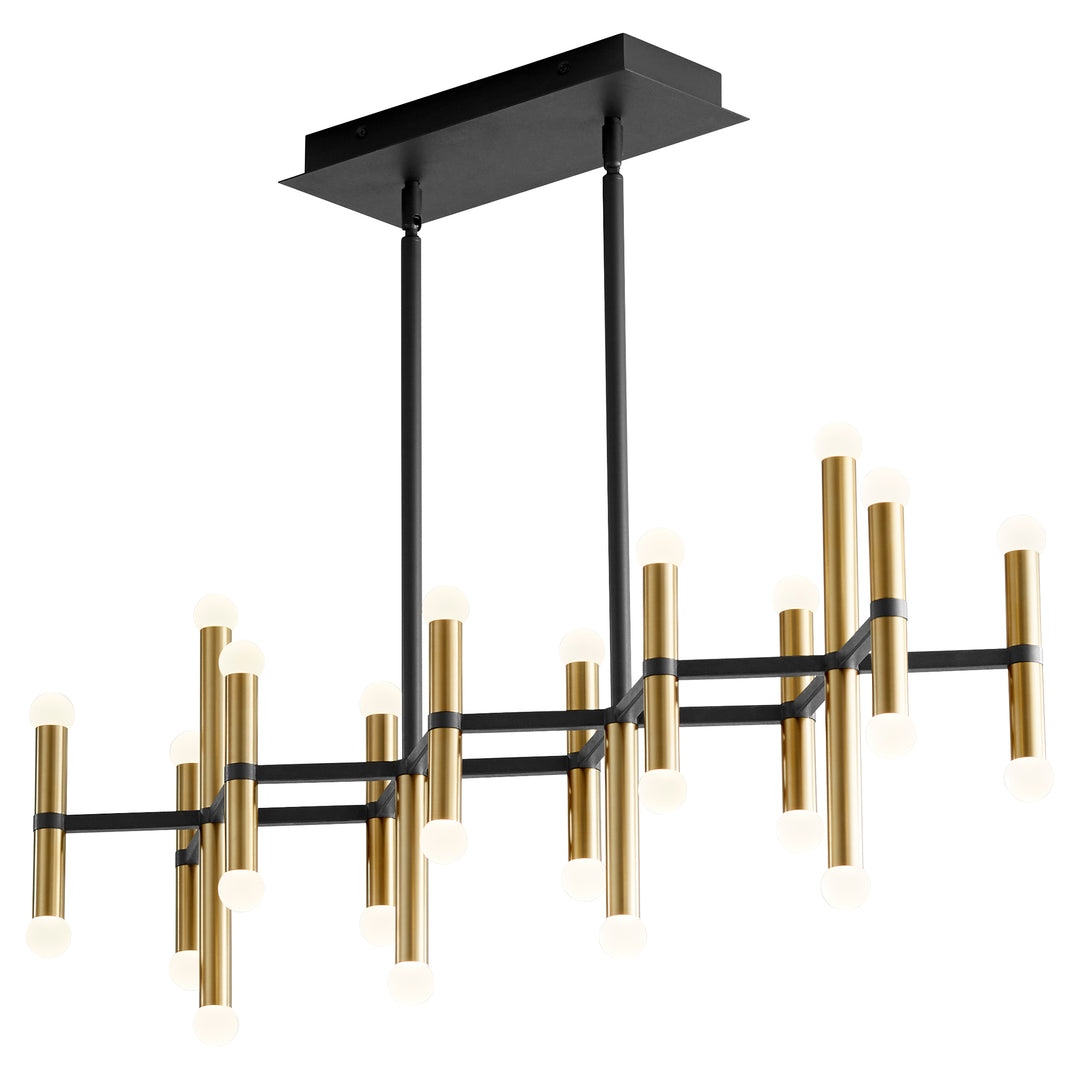 NERO 7.38" Twenty-Six Light Linear  -3000k-  Black/Aged Brass