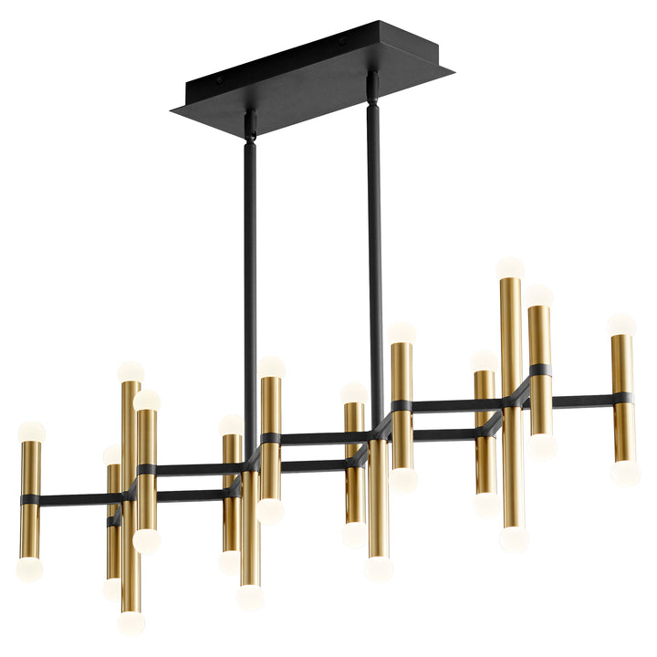 NERO 7.38" Twenty-Six Light Linear  -3000k-  Black/Aged Brass