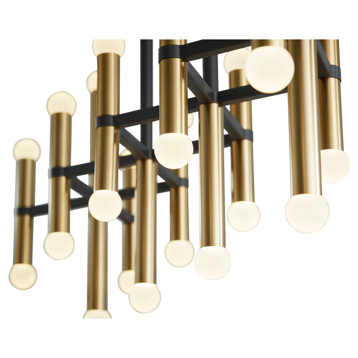 NERO 7.38" Twenty-Six Light Linear  -3000k-  Black/Aged Brass