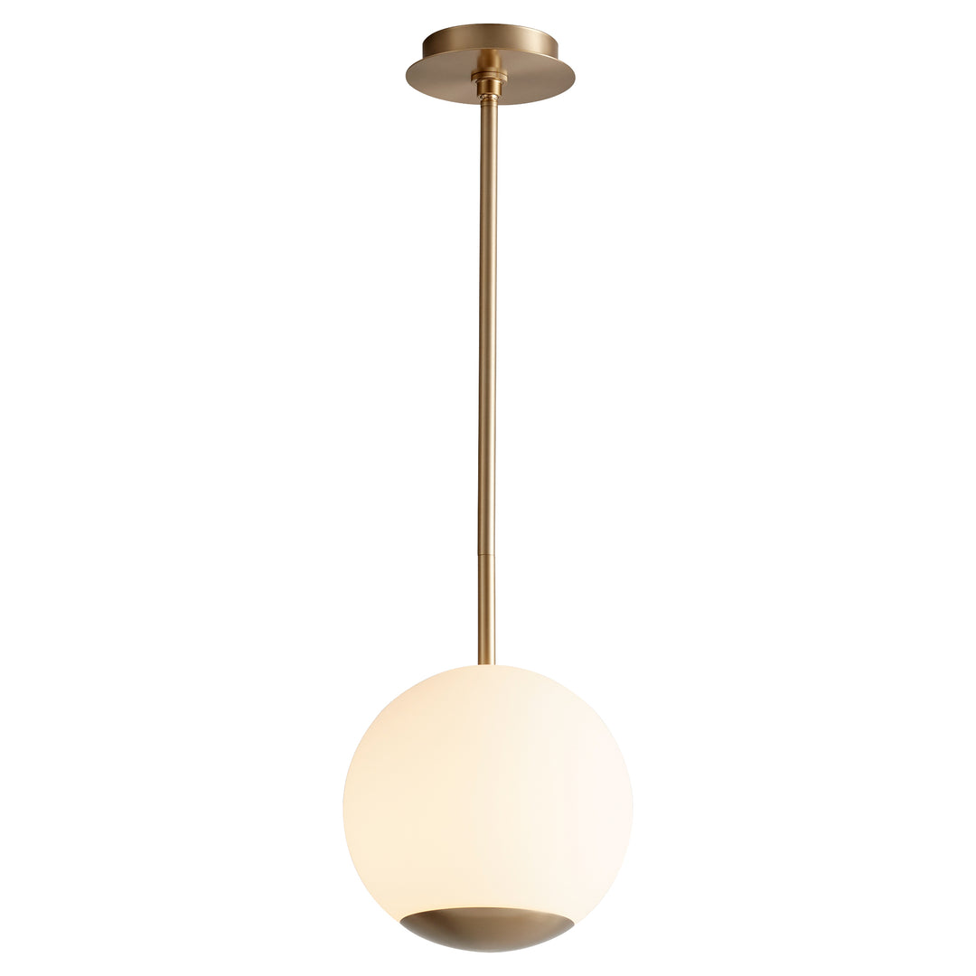 TERRA 10" Opal Pendant -3000k- Aged Brass