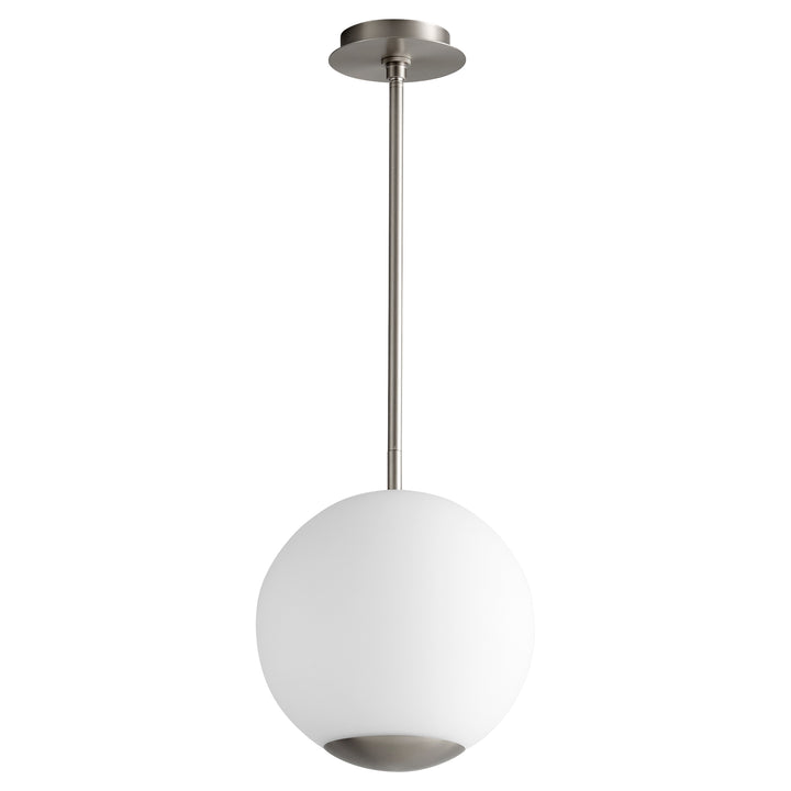 TERRA 12" Opal Pendant -3000k- Satin Nickel