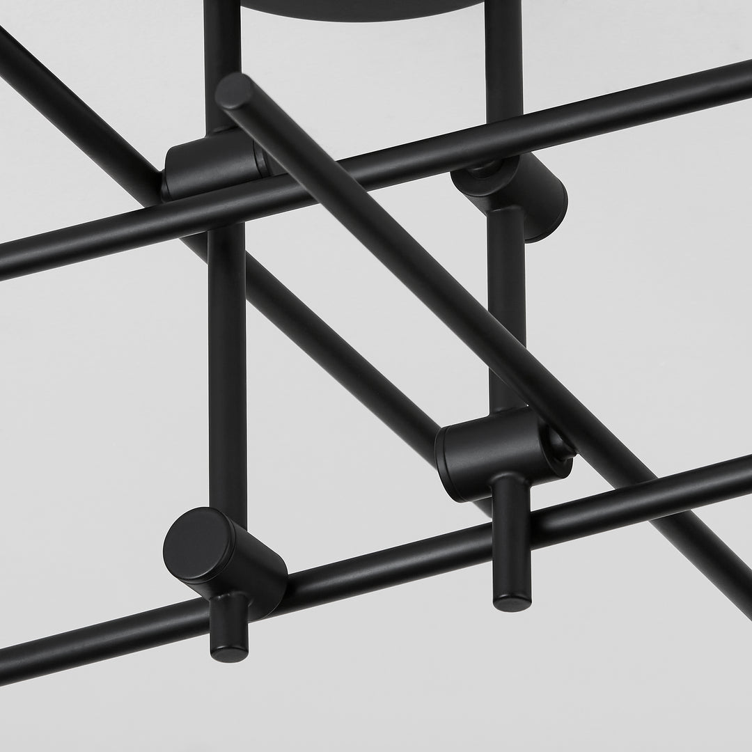 MIKA Four Light SEMI-FLUSH - Black