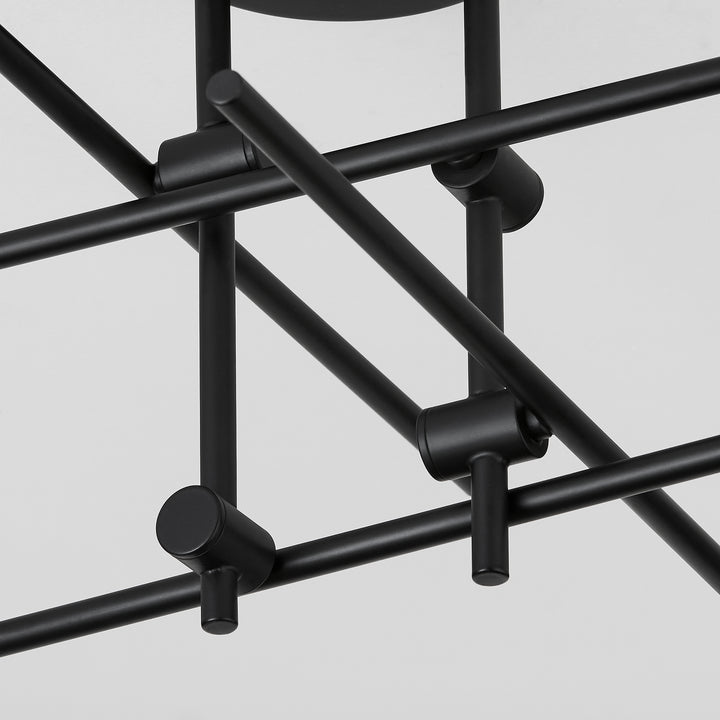 MIKA Four Light SEMI-FLUSH - Black