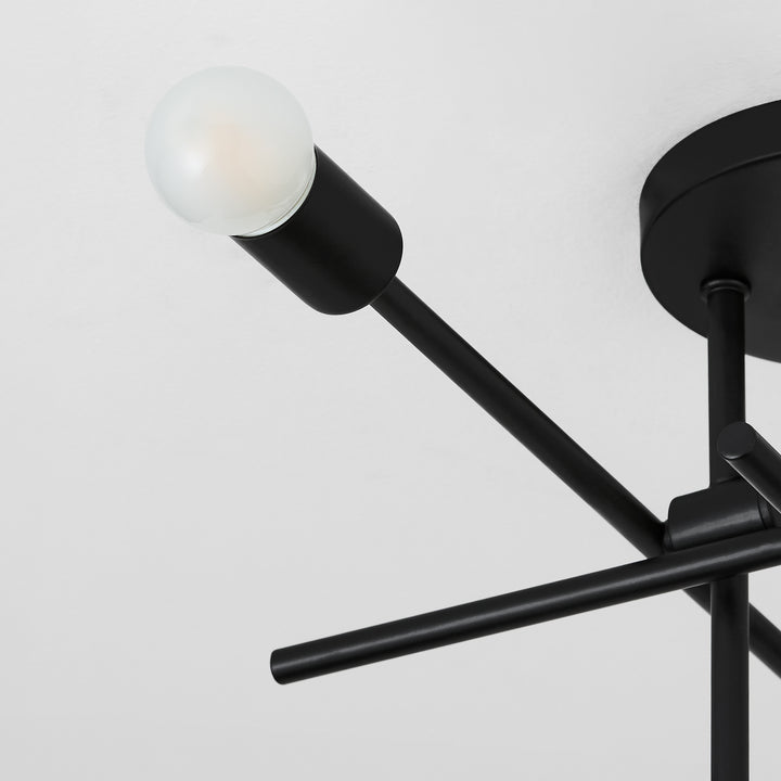 MIKA Four Light SEMI-FLUSH - Black