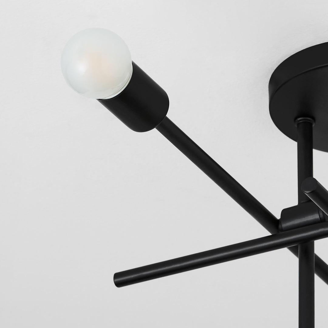 MIKA Four Light SEMI-FLUSH - Black