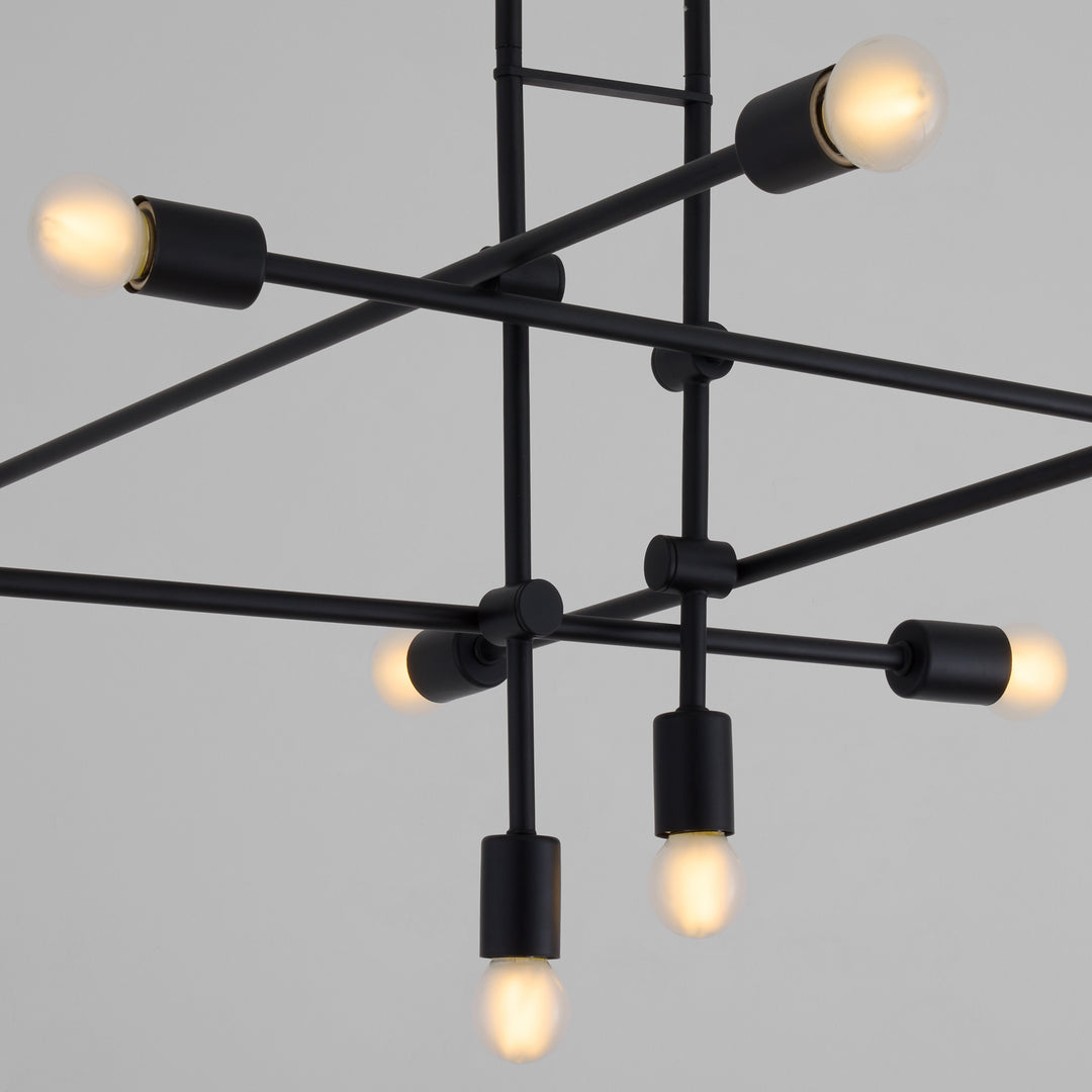 MIKA Ten Light Chandelier - Black